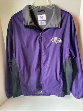 NFL Baltimore Ravens Purple and Gray Team Jacket Men's Size XL